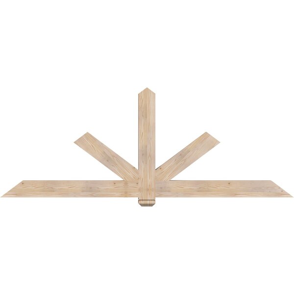 Ekena Millwork Kennewick Smooth Timber Gable Bracket, Douglas Fir, 96"W x 36"H x 3 1/2"D x 5 1/2"F, 9/12 Pitch GBW096X36X0406KEN00SDF - main